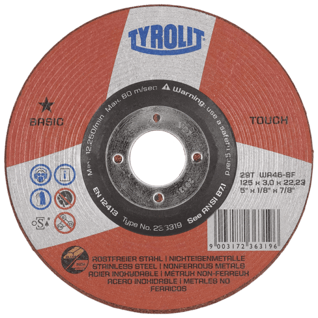 Grinding Wheel Basic Touch stainless steel nonferrous