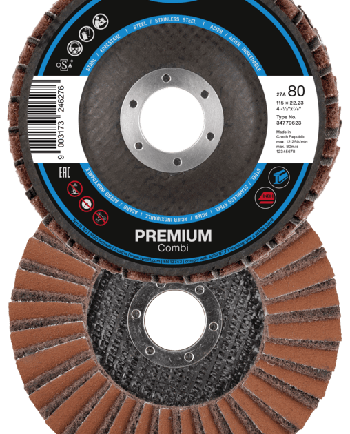 Flap disc Premium Combi for steel and stainless steel