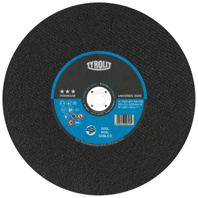 Cut off petrol saw PREMIUM for rails wiht universal bore