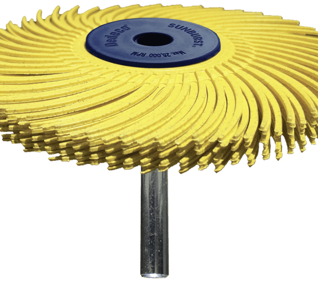 PREMIUM SUNBURST radial bristle brushes (shaft mounted)