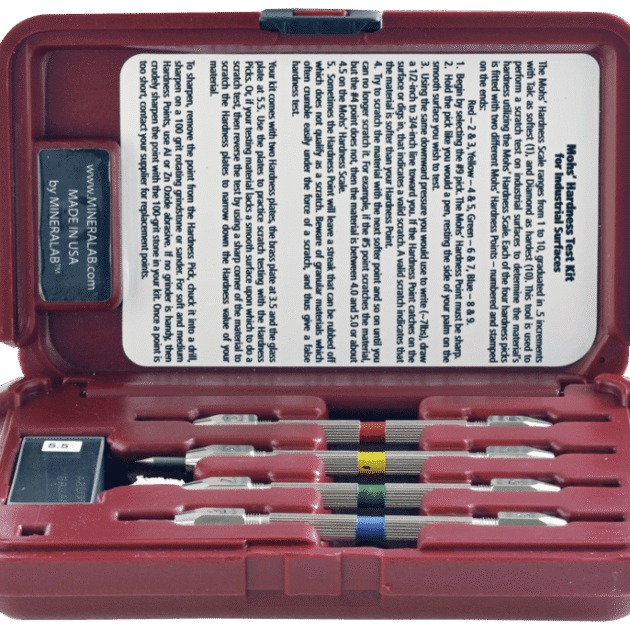 Mohs hardness kit