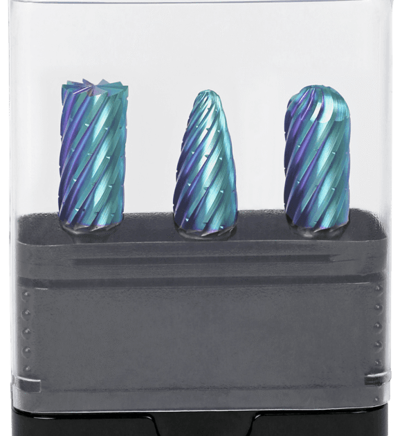 Set Tungsten carbide burrs PREMIUM MX-HPC for cast iron, INOX and steel