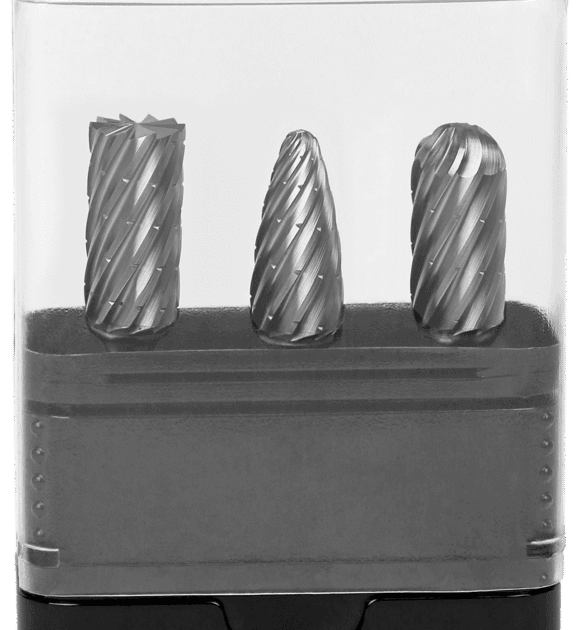 Tungsten carbide burrs SET Premium for cast iron, INOX and steel