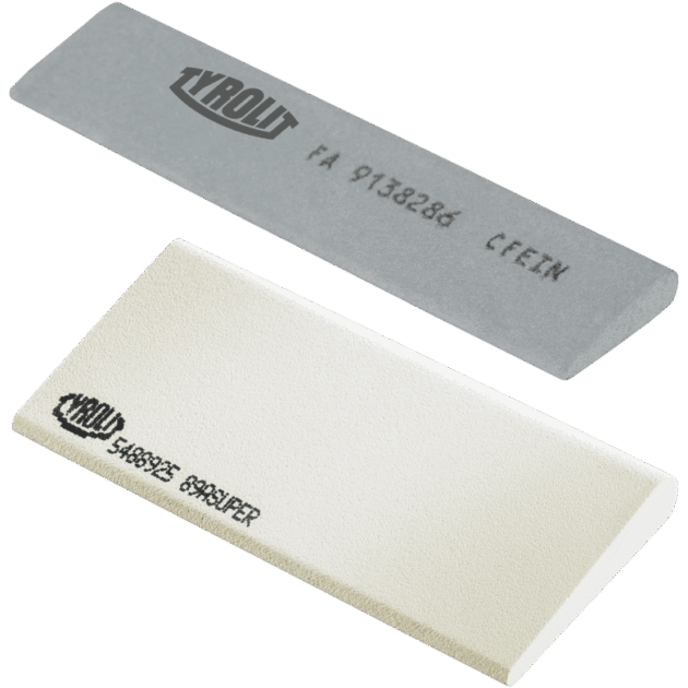 Hollow chisel stone ceramics bonded