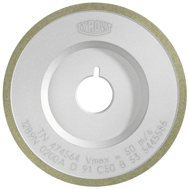Resin-bonded diamond discs for flank grinding