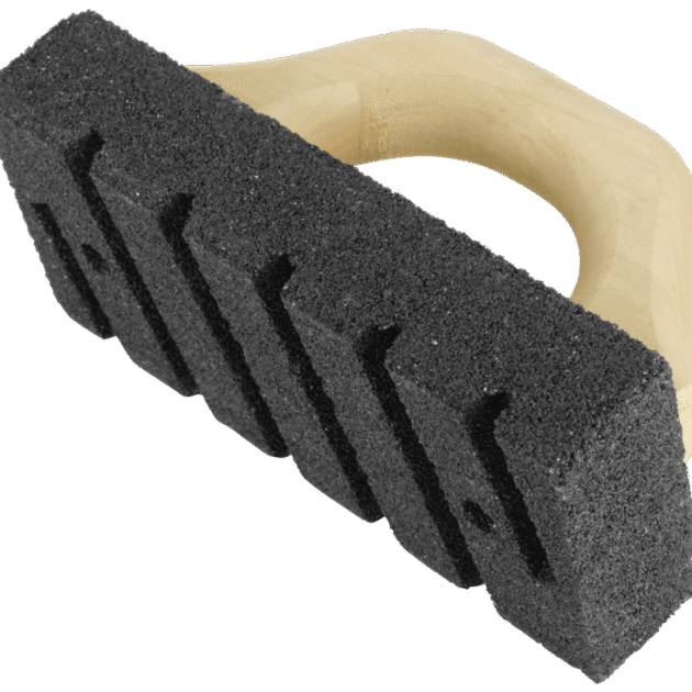 Rubbing brick for tiles with handle