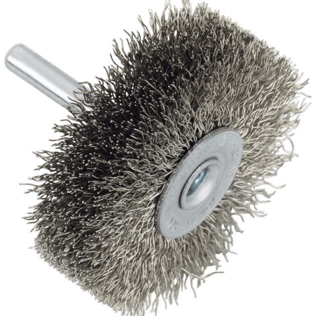 Brush straight grinder mounted shaft round Premium for stainless steel