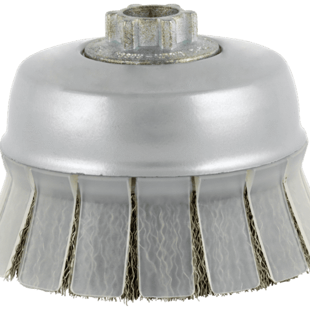 Brush angle grinder Premium Shield cup for stainless steel