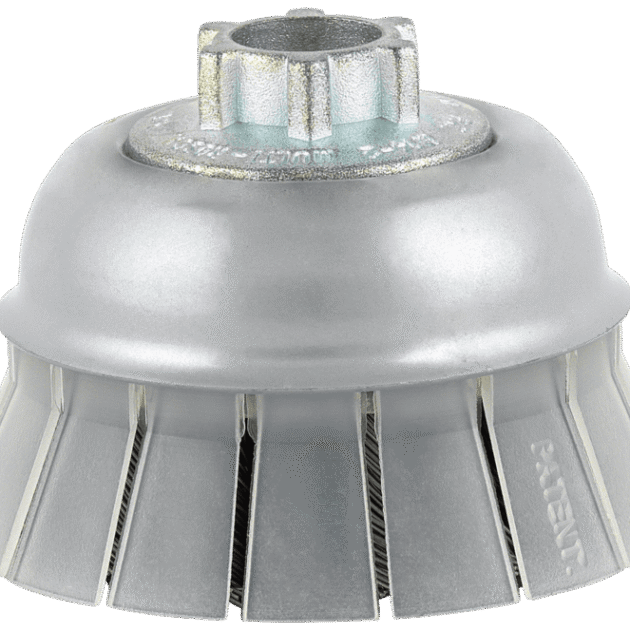 Brush angle grinder Premium Shield cup for steel