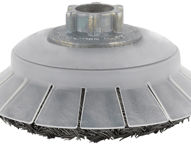 Brush angle grinder Premium Shield tapered for steel