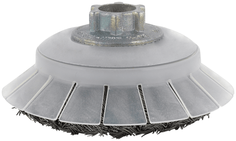 Brush angle grinder Premium Shield tapered for steel