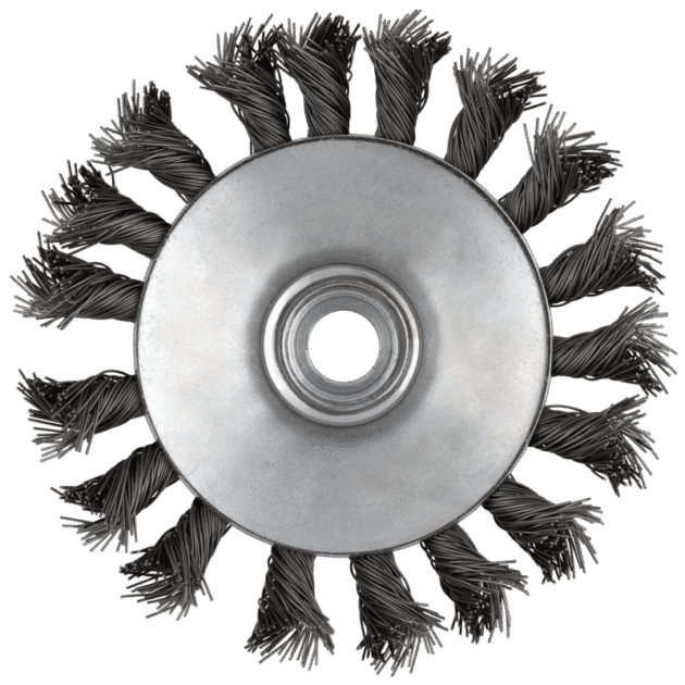 Brush angle grinder tapered Premium for steel