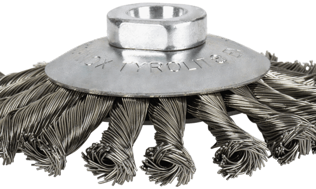 Brush angle grinder tapered Premium for stainless steel