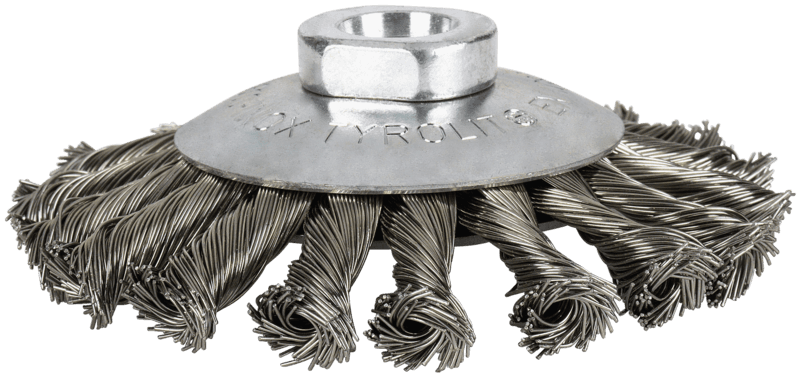 Brush angle grinder tapered Premium for stainless steel