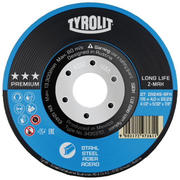 Grinding Wheel Premium Longlife Z-MAX for steel