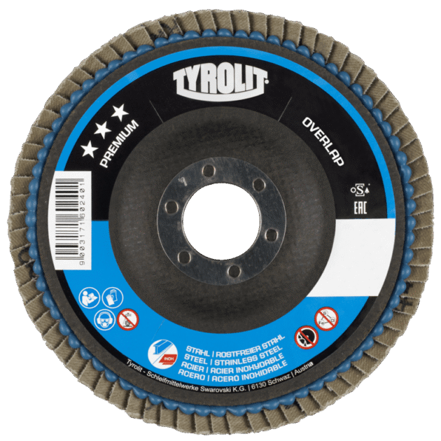 Flap disc Premium Overlap for steel and stainless steel
