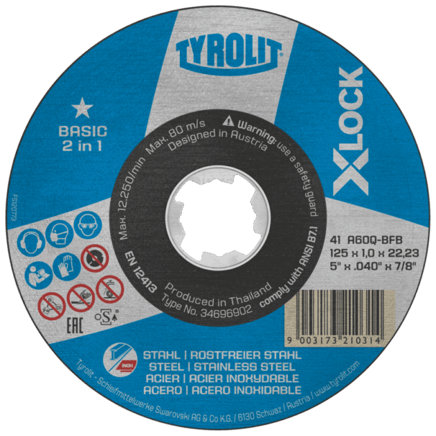 Cut off angle grinder BASIC X-LOCK 2in1